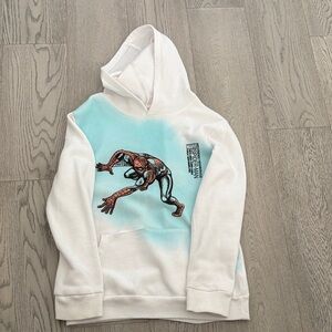 Marvel Spider-Man Men's Hoodie - White and Blue